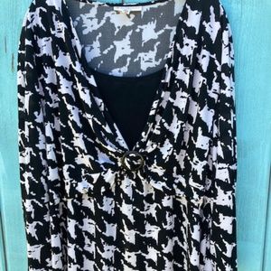 Pullover Dressy Long Sleeve Top with Inset